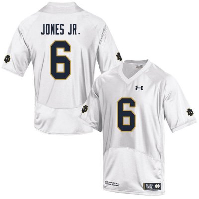 Notre Dame Fighting Irish Men's Tony Jones Jr. #6 White Under Armour Authentic Stitched College NCAA Football Jersey KZX1399TX